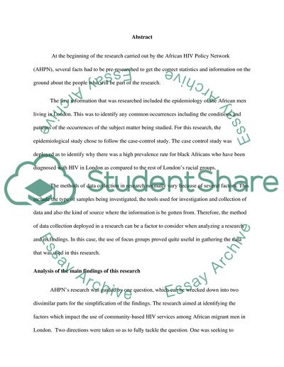 The Number of Services Provided to Tackle HIV