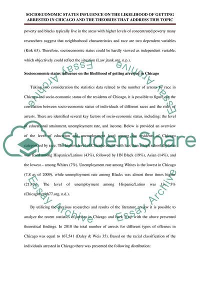 Socioeconomic Status of Police Arrests