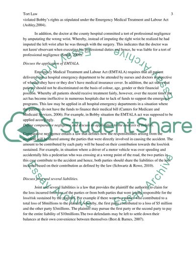 Tort Law, the Potential Liability and Negligence