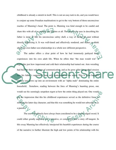 On Arm Wrestling with my Father by Brad Manning