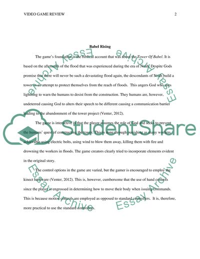 Video game review- BE CAREFUL IS NOT A MOVIE REVIEW BUT A VIDEO GAME REVIEW