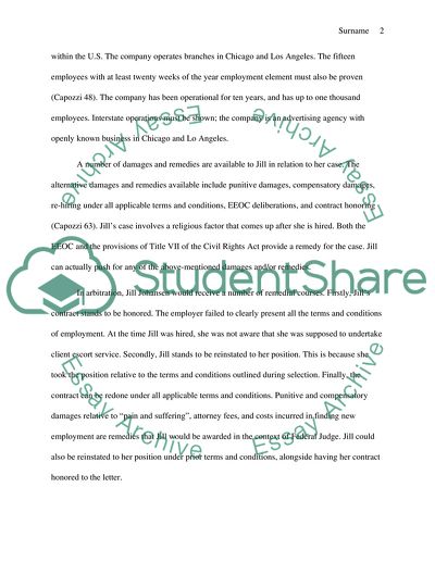 Employment Law, Title VII of the Civil Rights Act 1991