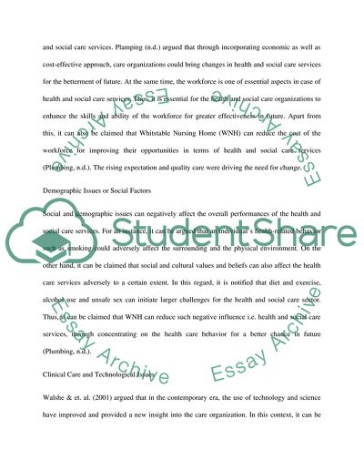 health and social care essay examples