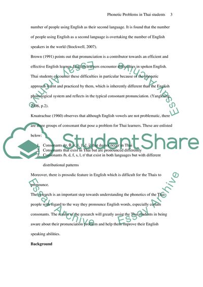 The Phonetic Problems in Consonant Sounds of Thai International Students Pronunciation