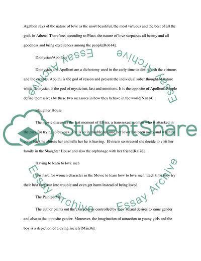 Humanities assigment- Sexuality in Western Culture is the theme of the course