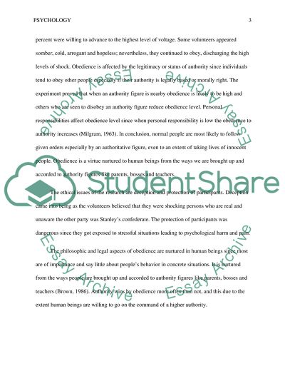 Personal Conscience and Obedience to Authority