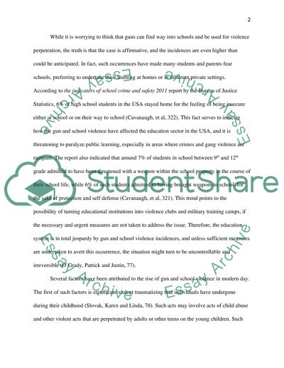 Guns and School Violence