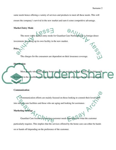 Group Project: Marketing a US product to a Foreign Market