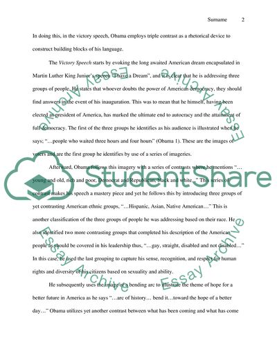 Obamas Victory Speech