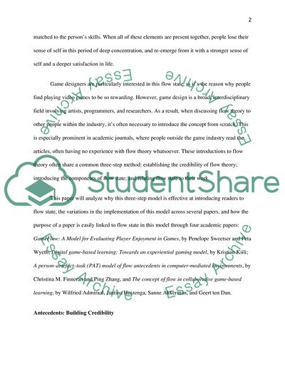 In the Zone: Applying Three-Step Method to Introduce Flow State