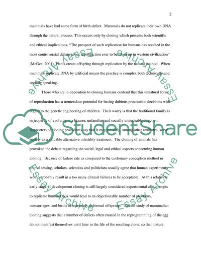 Human Cloning and Human Dignity