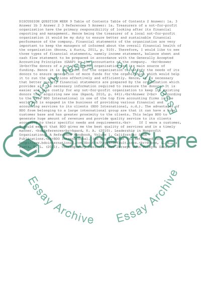 Discussion question 1 Week 9