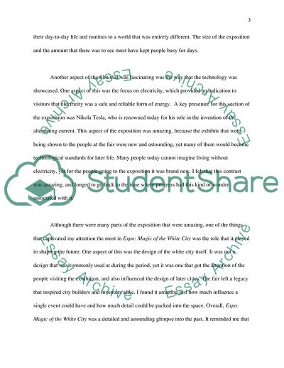 Analysis of Magic of the White City Expo