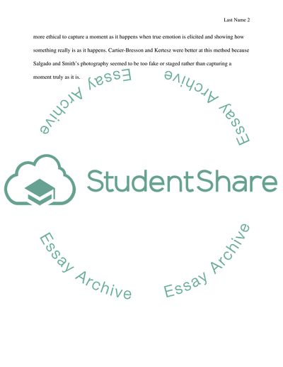 Kertesz and Cartier-Bresson versus Smith and Salgado