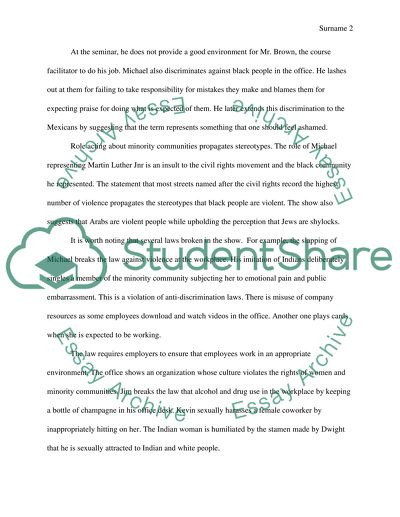 Report on Diversity day episode