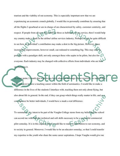 Why you Wish to Pursue a College Education and Your Career Aspirations