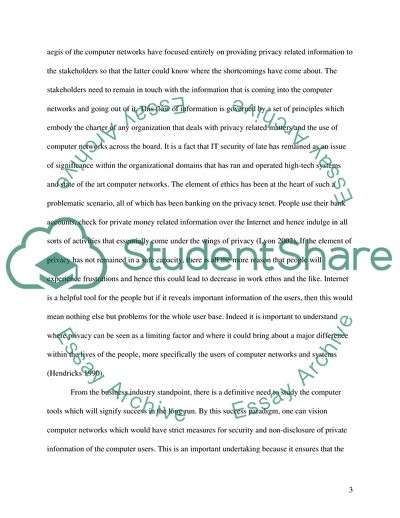 Computer Privacy Issue