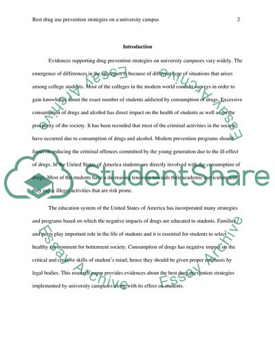 Best Drug Use Prevention Strategies on a University Campus