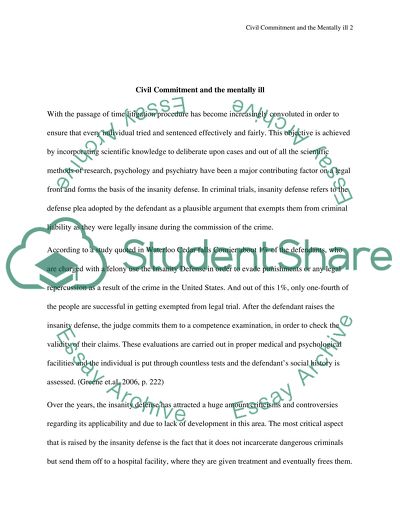 Civil Committment and the Mentally Ill