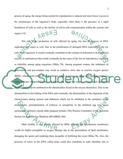 Molecular basis of aging in relation to fertility