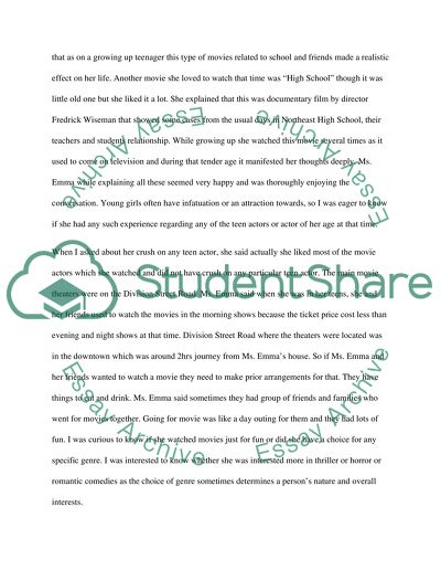 Oral Film History Report