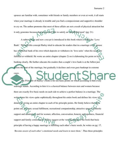 Critique of His Needs Her Needs, Building an Affair Proof Marriage by Willard F Harley Jr