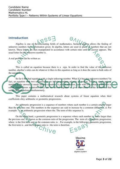 Patterns Withing Systems of Linear Equations