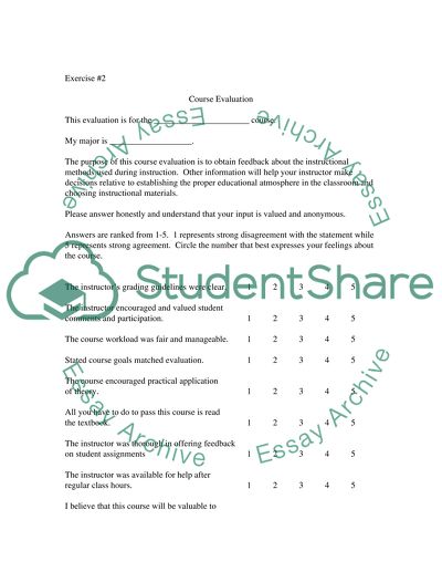 Course Evaluation