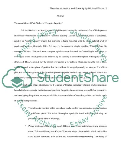 Theories of Justice and Equality by Michael Walzer