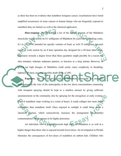 Risk of Malathion - Hazard Identification