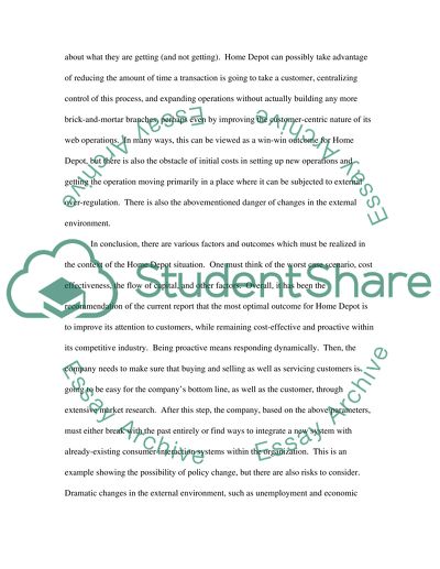 Home Depots Future Operations