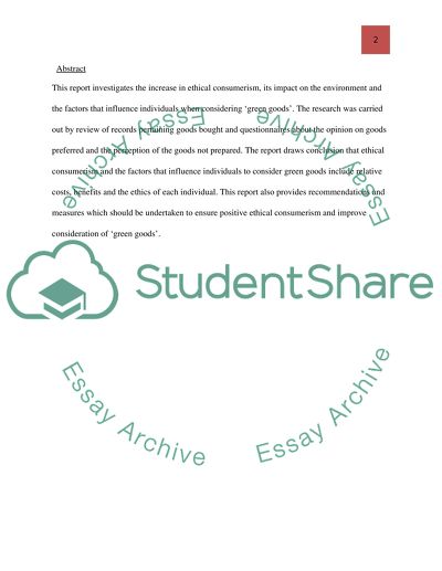 Impact of Ethical Consumerism on the Environment