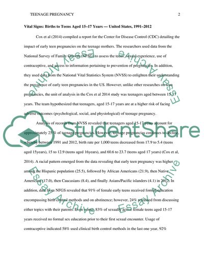 Teenage Pregnancy Issues