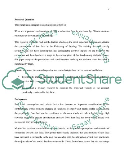 Important Considerations of Calorie