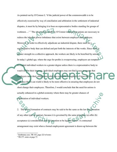 Employment Law the Need for Unions