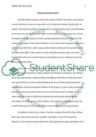 Work-life Balance: Affordable Care Act