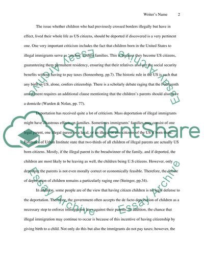 Children who are brought to the US illegally should be deported if they are discored as adults