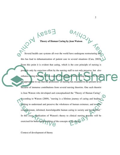 Study of a Nursing Theory