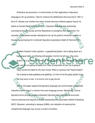 Figurative Language in Verbal Communication