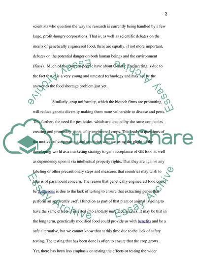 Should genitically modified foods be labeled