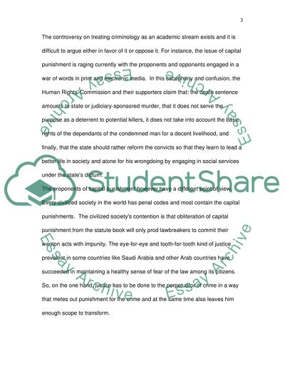 Classification of Classical Criminology
