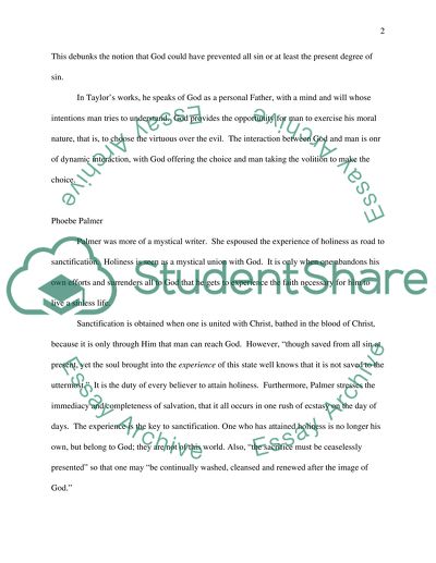A Comparison Among the Writings of Taylor, Palmer and Emerson