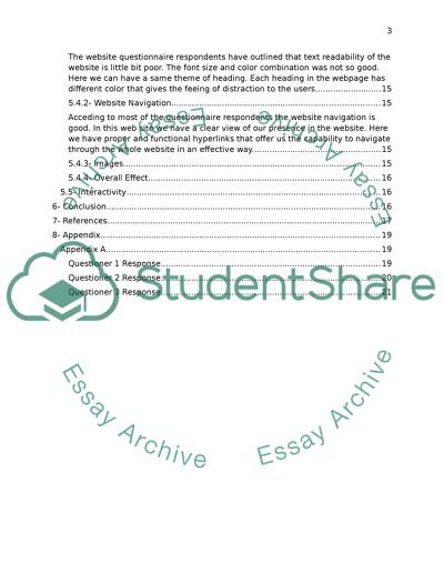 Website evaluation for a destination