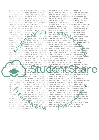 Bribery case study pdf image