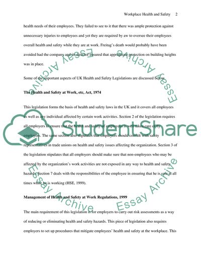 Workplace Health and Safety in the UK