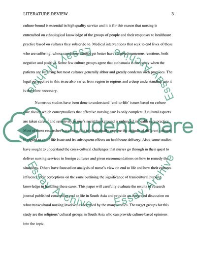 End of Life Care in South Asia