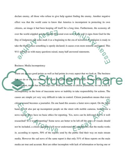 Event of 9/11 - an Analysis