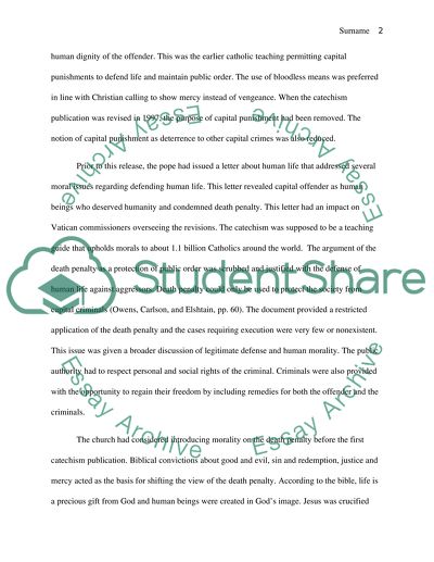 Catholic View of the Death Penalty