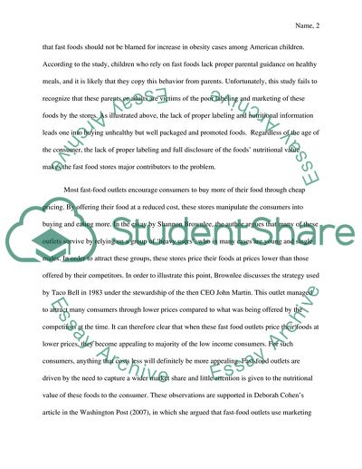 Fast-food outlets and poor health in America