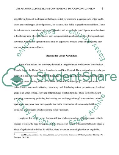 Urban Agriculture Brings Convenience to Food Consumption